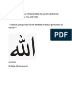 Latihan Pendidikan Islam Pendidikan Khas 2020