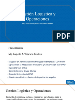 Gestión Logística y Operaciones: Mg. Augusto Alejandro Vejarano Geldres