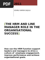 The Role of HRM and Line Manager in The Organisational Sucess.