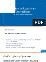 Gestión de Logística y Operaciones: Mg. Augusto Alejandro Vejarano Geldres