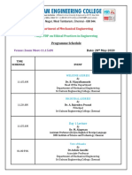 Ethical Practices in Engineering FDP Schedule