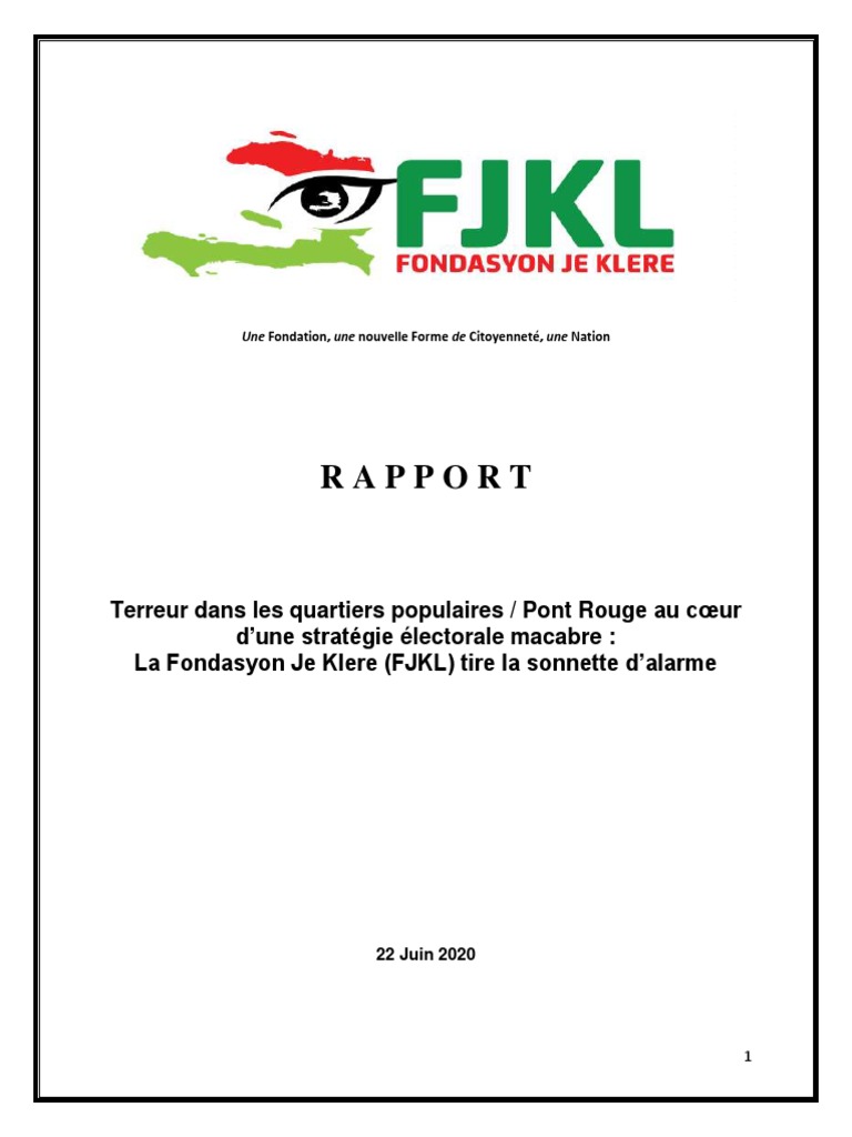 3 Fjkl3 Situation De Terreur Au Pont Rouge Rapport Haiti France