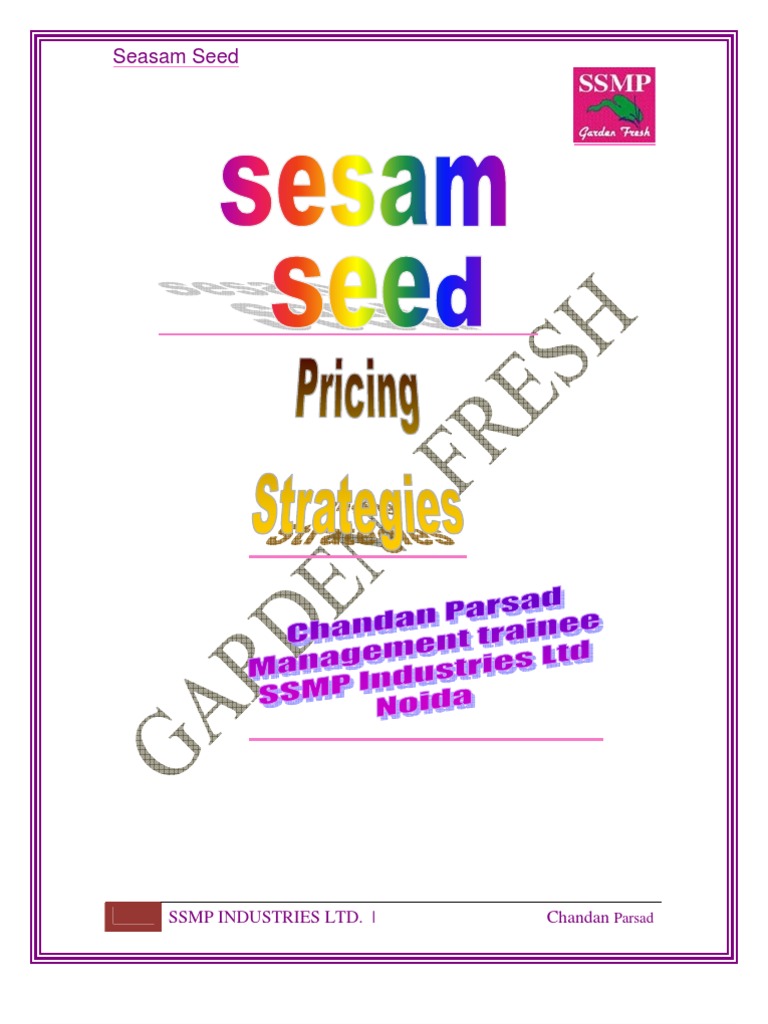 Seasam Seed: SSMP Industries Ltd. - Chandan | PDF | Pricing | Profit ...