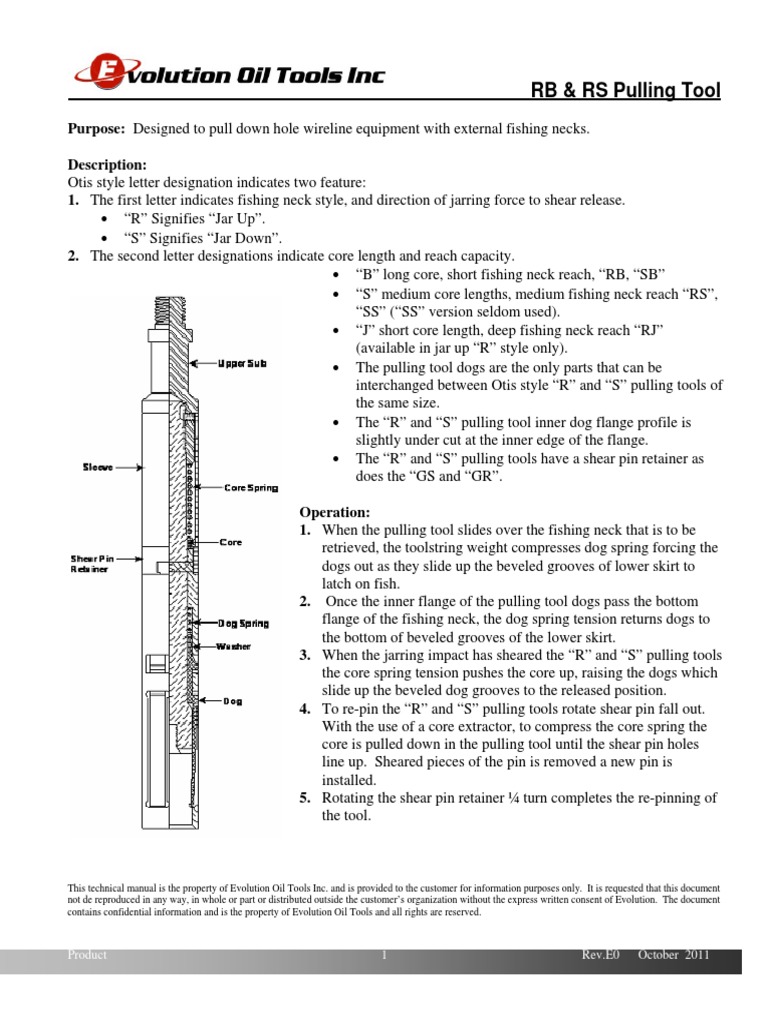 RB & RS Pulling Tool Manual | PDF | Equipment | Mechanical Engineering