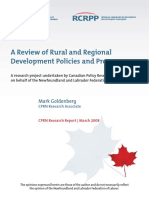 A Review of Rural and Regional Development Policies and Programs