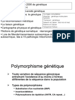 COURS DE GENETIQUE MOLECUlAIRE