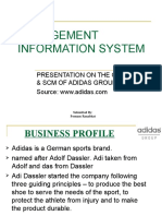 Management Information System: Presentation On The CRM, HRM & SCM of Adidas Group