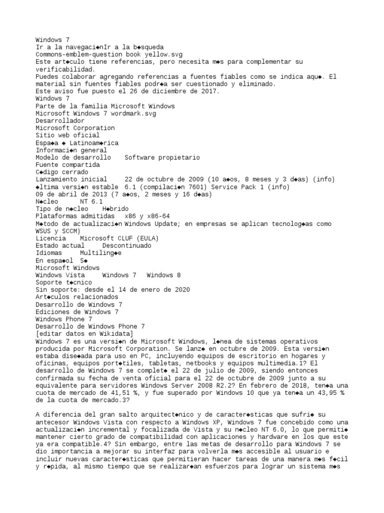 Windows 7 Wikipedia | PDF | Windows 7 | Microsoft Windows