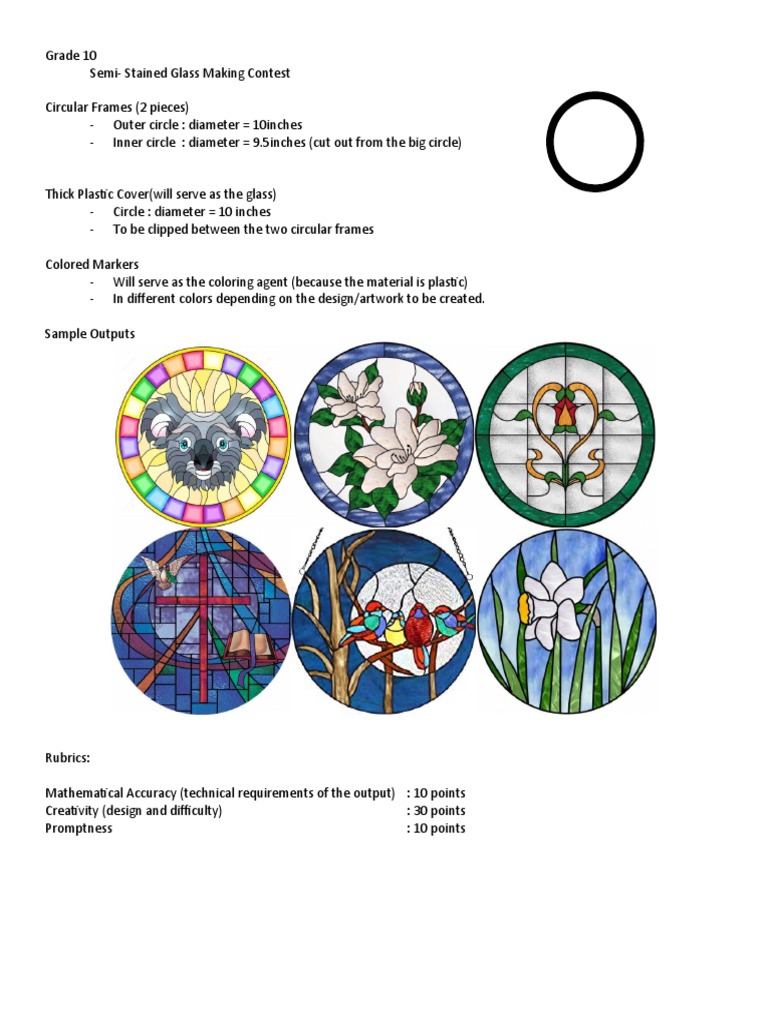 Stained-Glass - Mathematics 10 | PDF