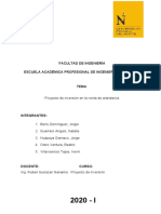 Proyecto de inversión en venta de arándanos