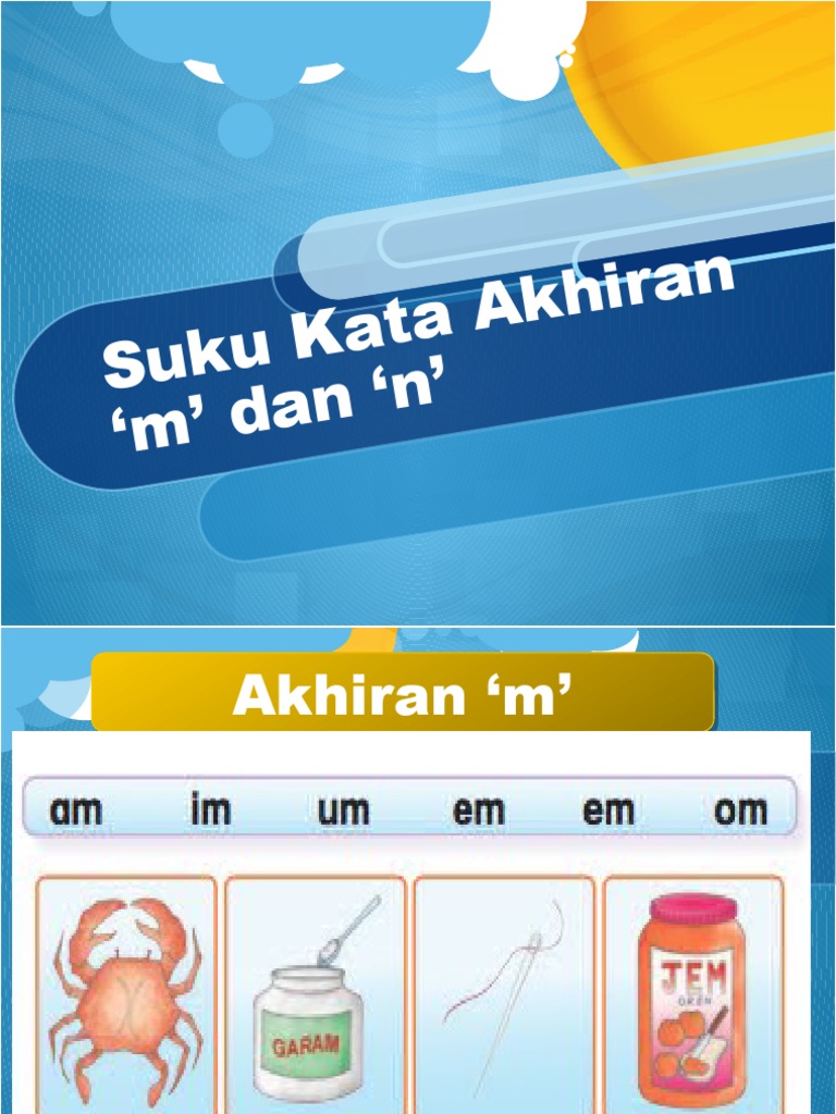 Suku Kata Akhiran 'M' Dan 'N' | PDF