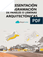 Representación de paneles arquitectónicos