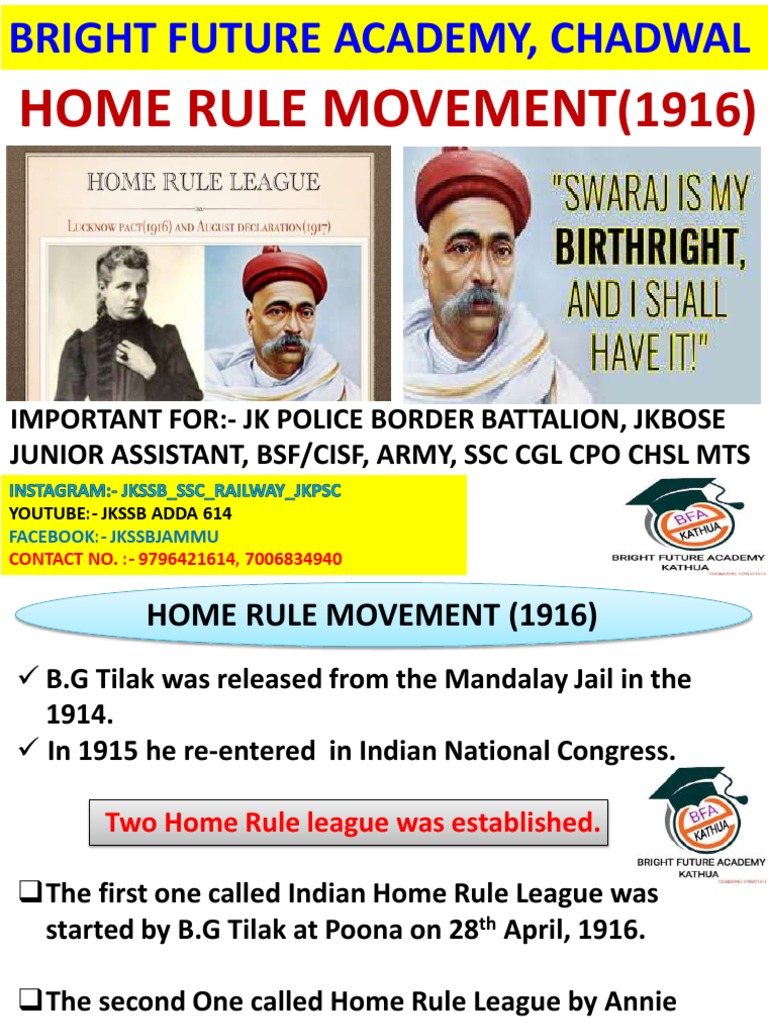 the-home-rule-movement-and-lucknow-pact-of-1916-key-developments-in