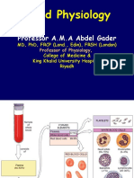 Blood Physiology: Professor A.M.A Abdel Gader