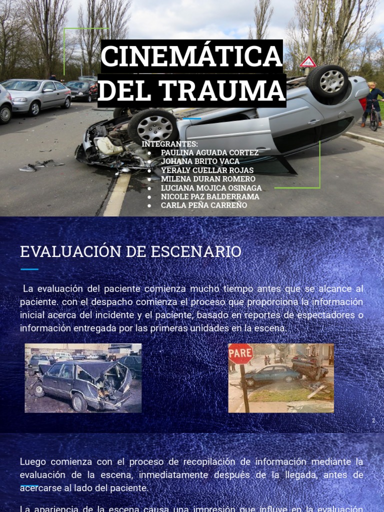 Cinemática del Trauma en Accidentes | PDF | Lesión | Cinturón de seguridad