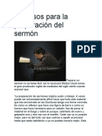 12 Pasos para La Preparación Del Sermón