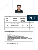 Vishal Jain: Area of Specialization: Marketing and Finance