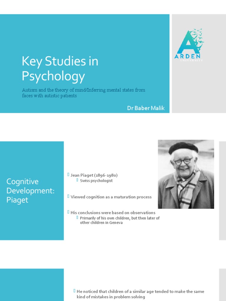 Key Concepts in Cognitive Development | PDF | Theory Of Mind | Autism