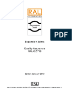 Expansion Joints Quality Assurance RAL-GZ 719: Edition January 2010