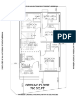 Ground Floor 760 SQ - FT: Work Area 280 X 150