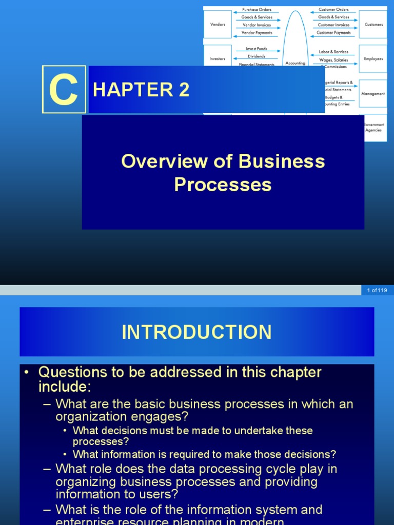 Chapter 2 Overview of Business Process | Descargar gratis PDF | Debits ...