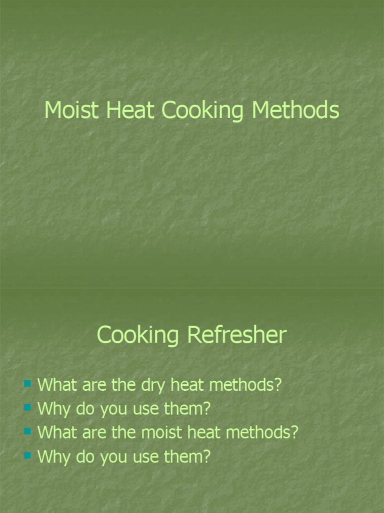 5a Moist Cooking Methods PDF Boiling Cooking