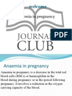 Anaemia in Pregnancy: Welcome