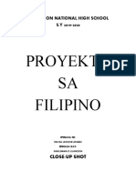 Proyekto SA Filipino: Sorsogon National High School S.Y 2019-2020