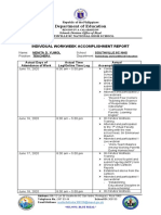 Department of Education: Individual Workweek Accomplishment Report