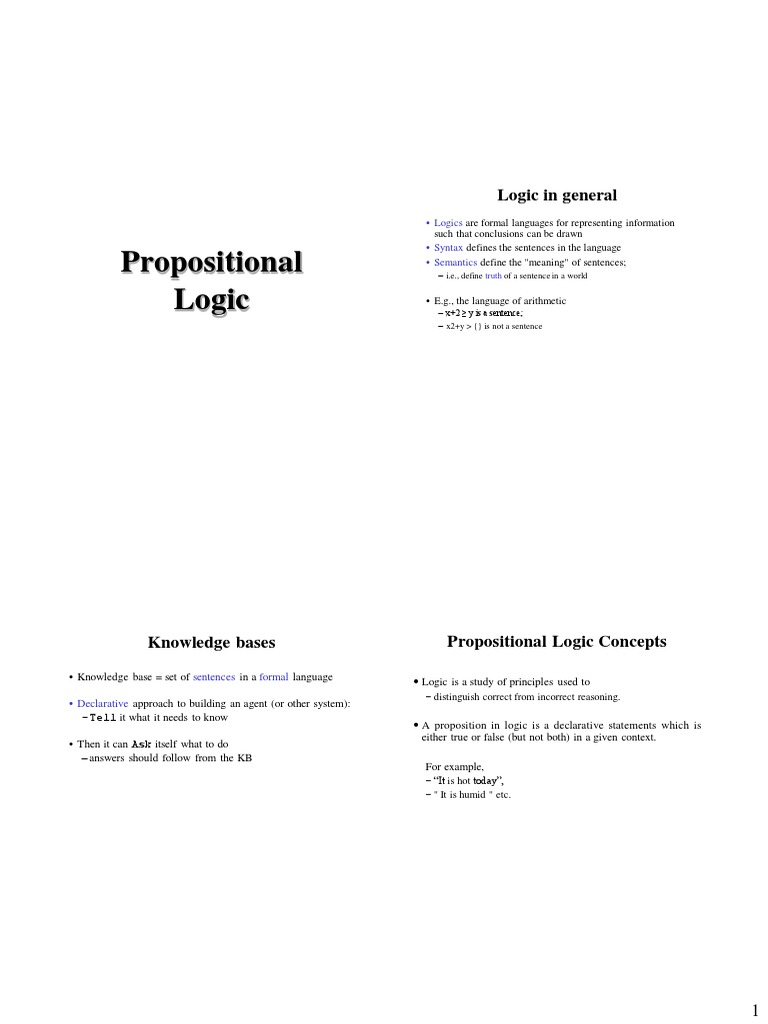 KnowledgeRepresentation PDF | PDF | Reasoning | Logic