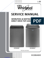Service Manual: Whirlpool & Maytag 6.2 Cu FT Direct Drive Top Load Washer