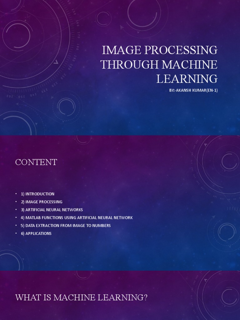 Machine Learning for Image Processing: Classification and Analysis ...