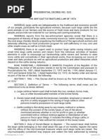 Anti-Cattle Rustling Law of 1974 | PDF | Public Law | Cattle