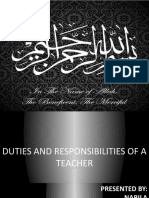 Responsibilities of A Teacher