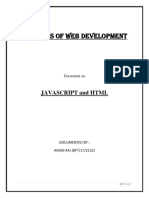 Principles of Web Development: Javascript and HTML