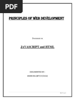 Principles of Web Development: Javascript and HTML