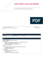 Sample Departmental/subject Action Plan (English Department)