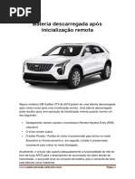 Bateria descarregada após inicialização remota