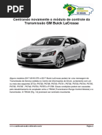 Centrando novamente o módulo de controle do alcance da transmissão