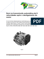 Clicando No Som Da Transmissão Automática de 9 Velocidades Após o Desligamento Do Motor