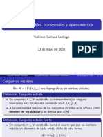 Conjuntos Estables Transversales y Apareamientos