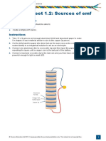 Activity Sheet 1.2: Sources of Emf: Aims and Objectives