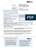 Instruction To Your Bank or Building Society To Pay by Direct Debit