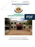 Bharathiar University: Department of Electronics and Instrumentation