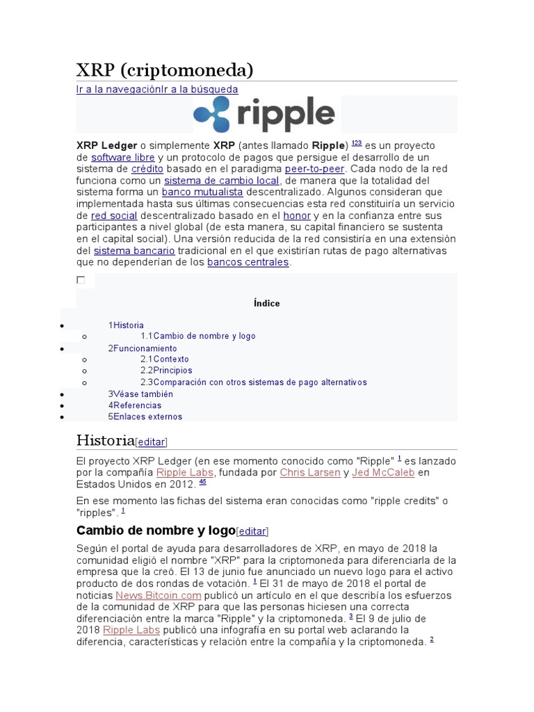 XRP: Protocolo de Pago Descentralizado | PDF | Redes de computadoras ...