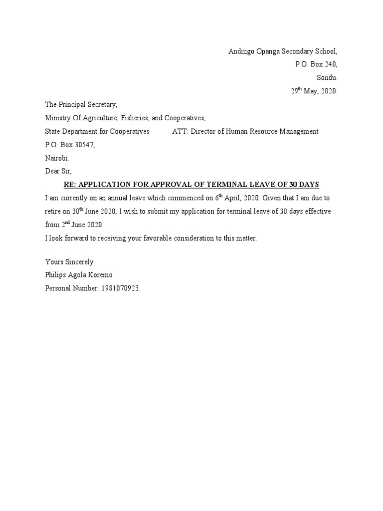 Terminal Leave Request Approval | PDF