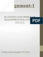 Assignment-1: Planning and Design of Transportation System (UE-213)