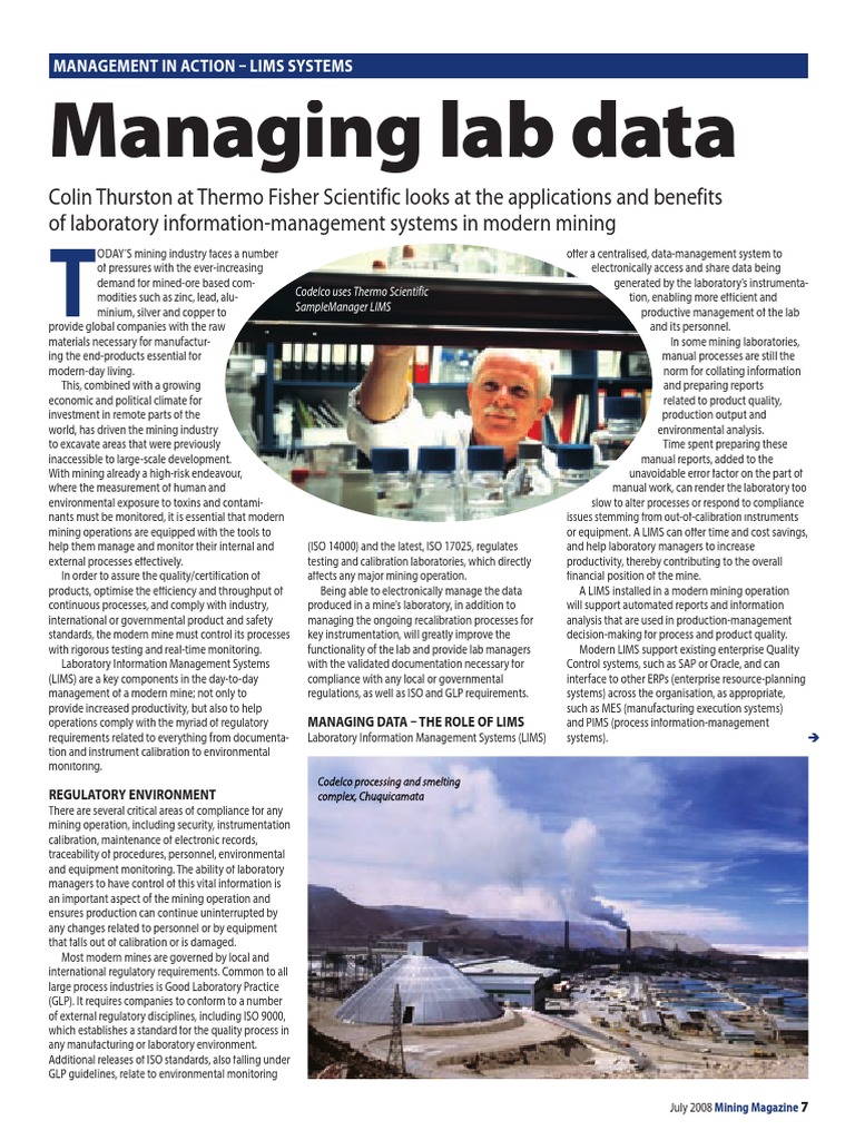 Managing Lab Data Laboratory Information Management Systems in Modern ...