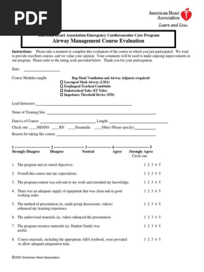 course evaluation