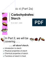 Topic 4 (Part 2a) : Carbohydrates: Starch